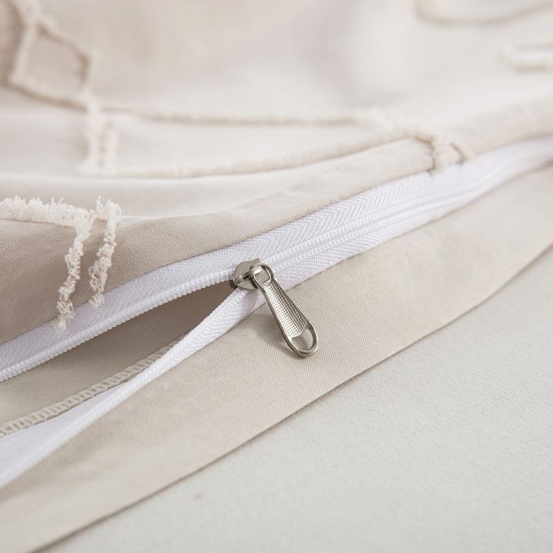 Embroidery Diamond Light Khaki Quilt Cover Home Textile Bedding Three Piece Set_voghion.com