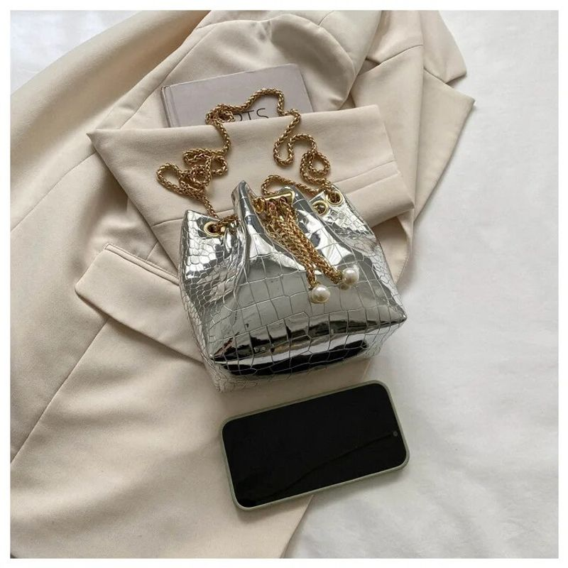 Trend Pailletten Schulter Kette Umhängetasche Eimer Handtasche Tote Weibliche Messengen für Frauen Damen_voghion.com