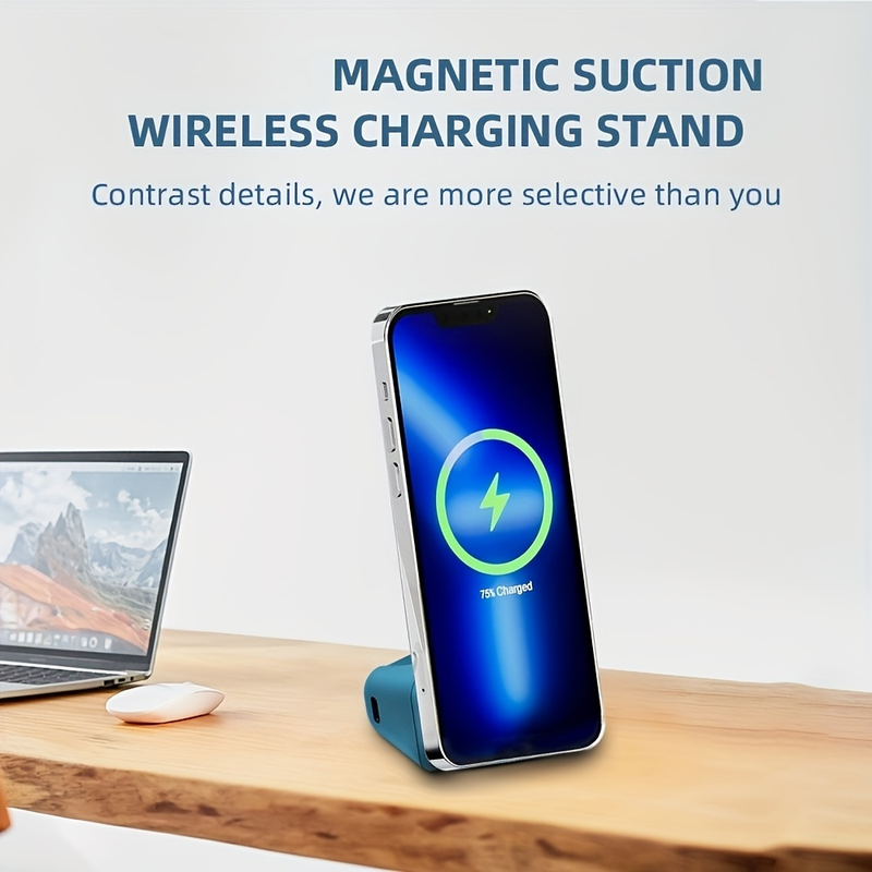 Suport telefon mobil 3 în 1, magnet pentru birou, încărcător wireless, stick selfie portabil_voghion.com