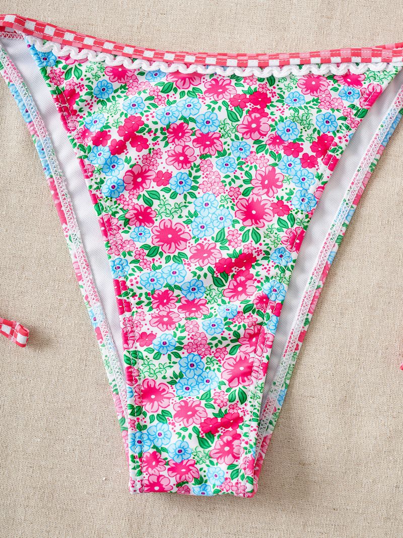 Damenbekleidung Dreieck Cup Spitze Seestern Zubehör Sexy Split Bikini Badeanzug Weiblich_voghion.com