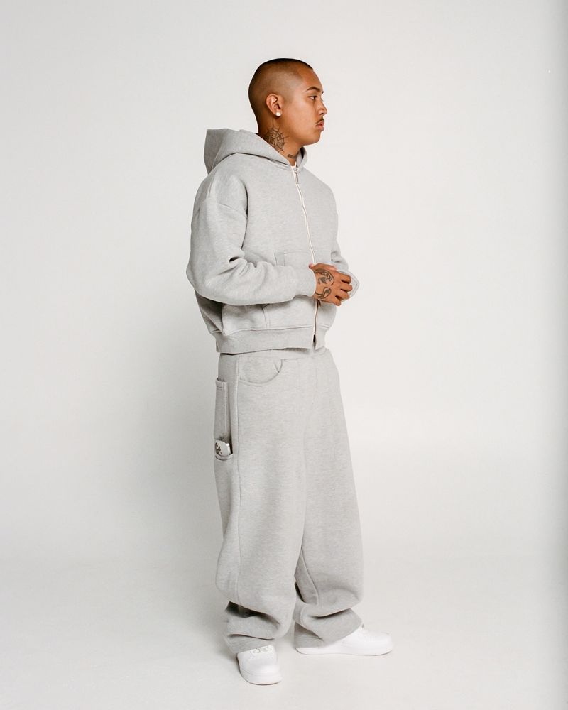 Herrenbekleidung, einfarbige, lässige Unisex-Kapuzenjacke mit 3D-Druck – Streetwear-Mode für Männer und Frauen (Grau/Schwarz, S/M/L/XL)_voghion.com