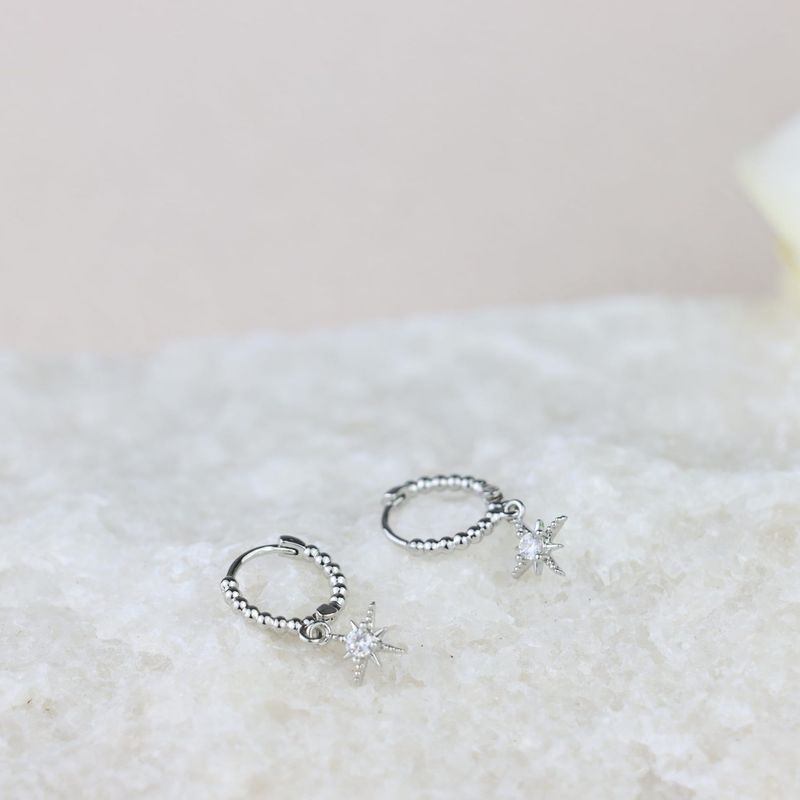 Gioielli e accessori Ottone Vero Oro Elettrolitico Stella a Sei Punte Luna Set di tre pezzi di orecchini Orecchini a clip_voghion.com