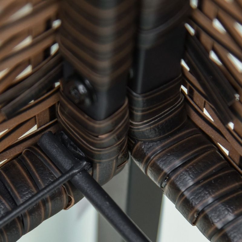 Contenitore portatile in rattan per erbe aromatiche, scaffale da giardino rialzato, attrezzi, vimini, fiori, design con fioriera per verdure, scatola rialzata per letto._voghion.com