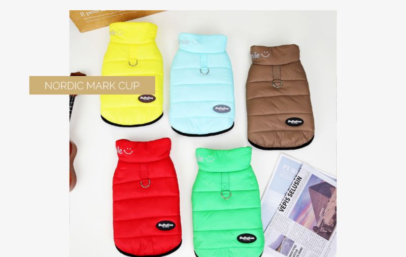 Automne et hiver nouveaux vêtements pour petits chiens veste en coton à deux pattes 22 combinaison spatiale cinq couleurs_voghion.com