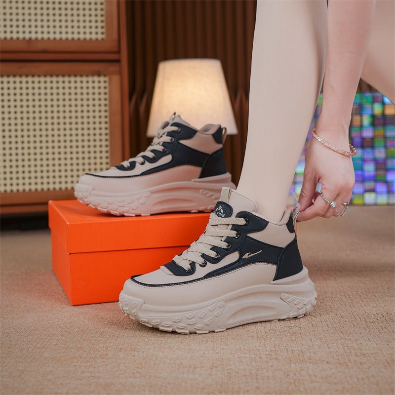 Height Increase Of 5cm Spring Autumn New Sports And Leisure High-top Breathable Soft-soled Dad Shoes_voghion.com