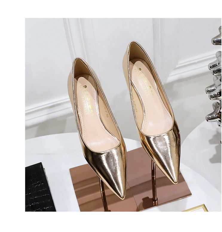 230-7 Style Fashionable, Simple Comfortable Low Cat Heel Shallow Mouth Pointed Banquet Women's Shoes, Spring And Autumn_voghion.com