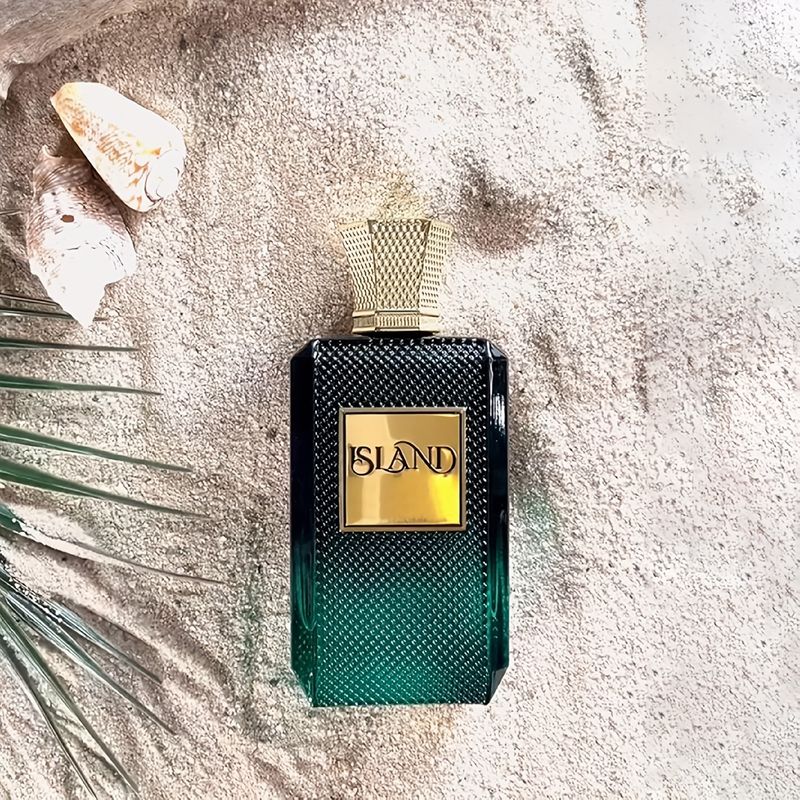 Perfume de diseño Khadl Island - Spray corporal unisex de 100 ml/3,4 oz | Aroma a coco y cítricos, alcohol_voghion.com