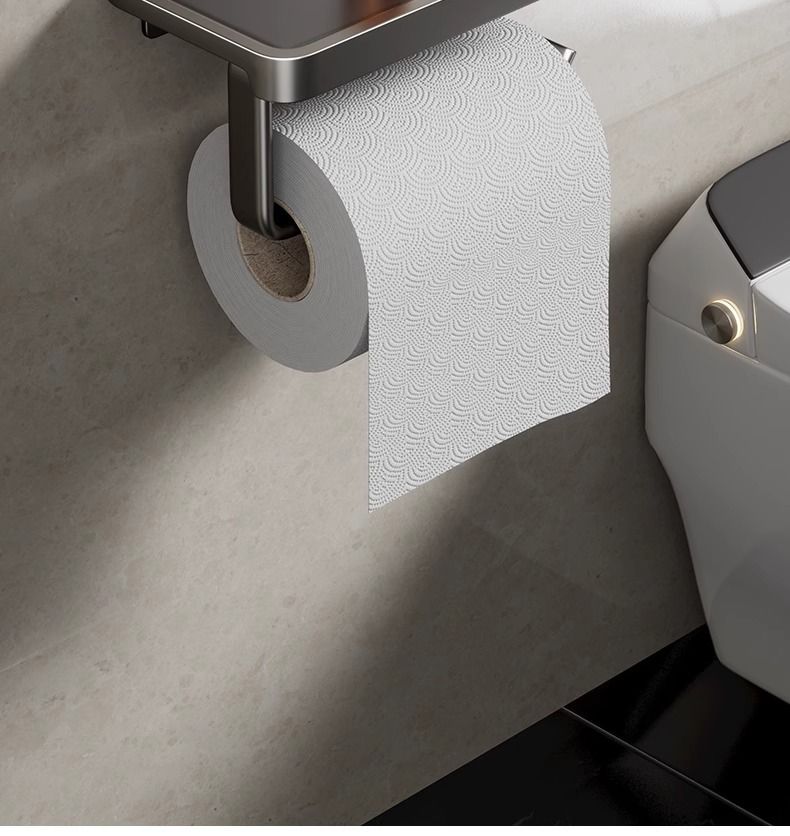 No Drill Space Aluminum Bathroom Towel Rack Set, Foldable Wall Mounted Modern Bathroom Organizer With Rust-Resistant Coating_voghion.com