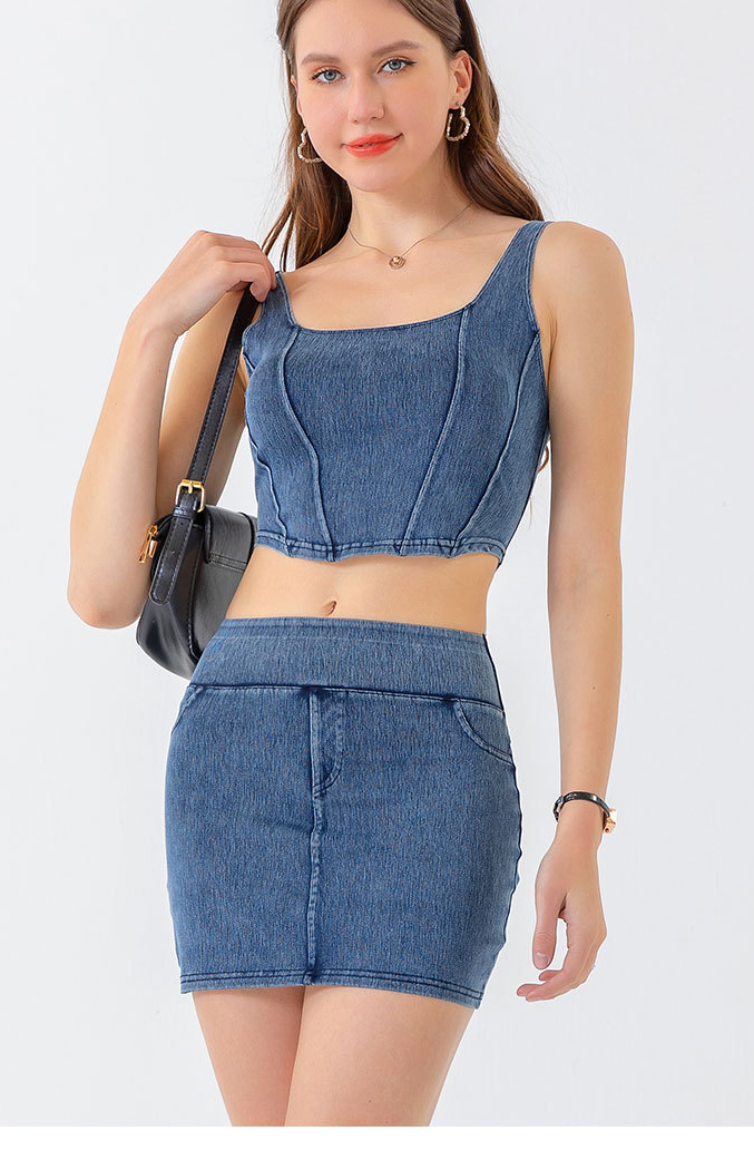 Nouveau gilet de sport de yoga en denim pour femmes, élastique en forme de U amincissant et beau dos, haut de fitness à séchage rapide pour vêtements d'extérieur_voghion.com