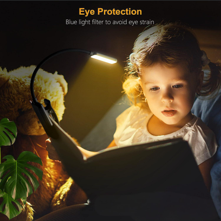 Home Furniture Hit Gritin 9 LED Rechargeable Book Light Reading Clip Light_voghion.com
