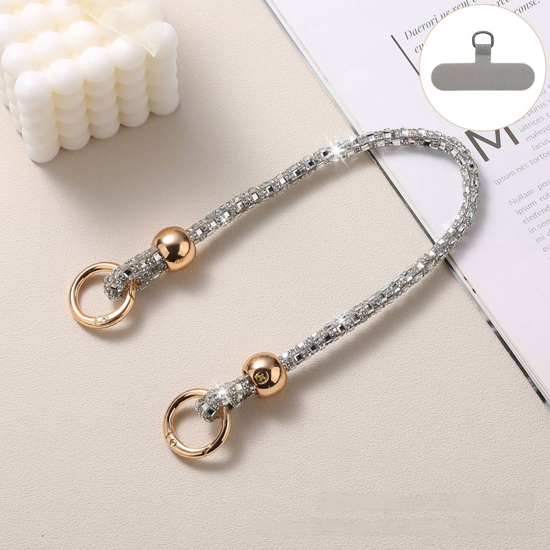 Luxury Crystal Beaded Phone Strap With Rhinestones Adjustable Long Crossbody Lanyard For Phones And Bags_voghion.com