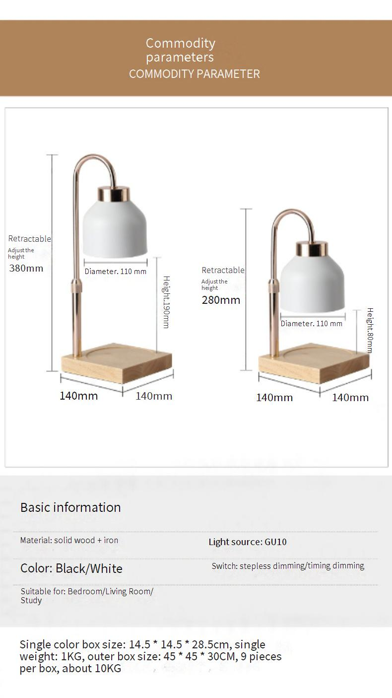 Lampe à cire, bougie, huile essentielle, lampe de table, chambre à coucher, simple, créative, sans feu, décoration, peut être soulevée et abaissée_voghion.com