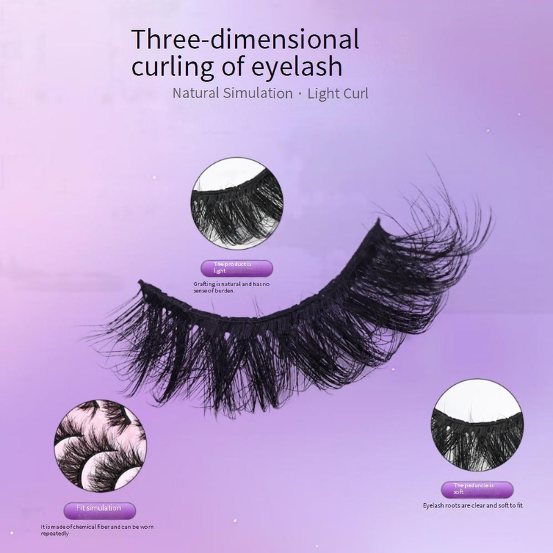 Lot de 10 paires de faux cils tridimensionnels multicouches, denses et naturels, pour maquillage de scène_voghion.com