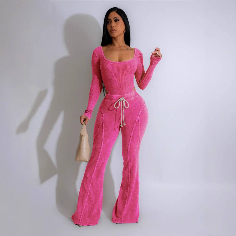 Sexy Bodysuit- und Leggings-Set für Damen – Winter-Fitnessstudio-Outfit, dehnbarer Workout-Jumpsuit mit hoher Taille_voghion.com