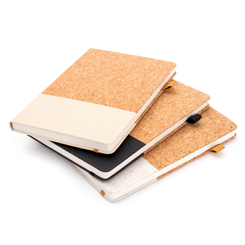 Notebooks A5 Cork Creative PU Environmentally Friendly Wheat Straw Splicing Notebook With Customizable Logo Business Office Pen_voghion.com