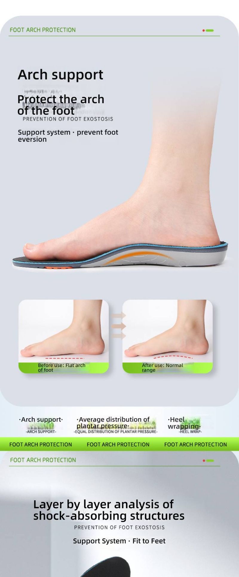 Einlegesohlen mit Fußgewölbestütze bei Plattfüßen und Überpronation – Gepolsterte orthopädische Schuheinlagen für Damen und Herren (Grau/Schwarz, Größen 35–46, Ganzjahresmodell)_voghion.com