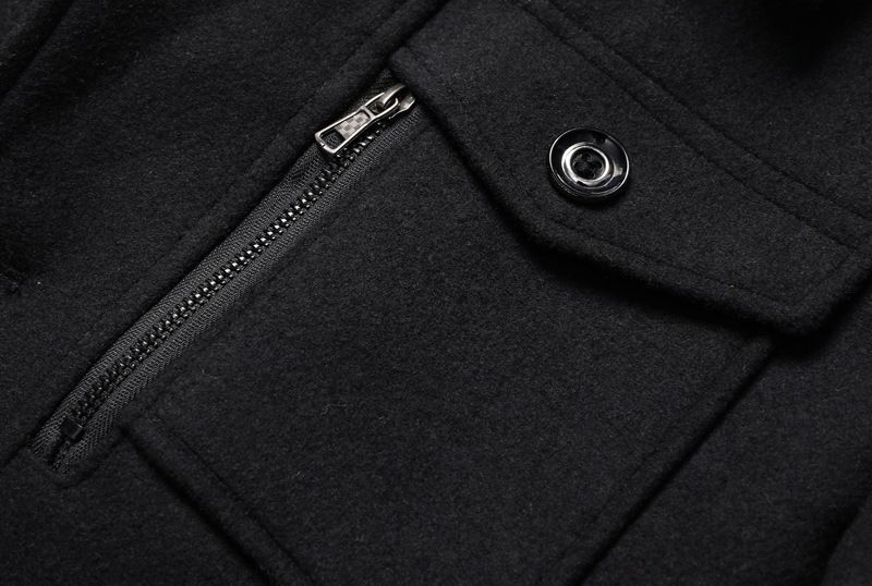 Men's Wool Blend Overcoat – Single-Breasted Long Coat With Belt (30% Wool, Winter-Ready, Business Casual) – Grey/Black/Camel/Navy/Coffee_voghion.com