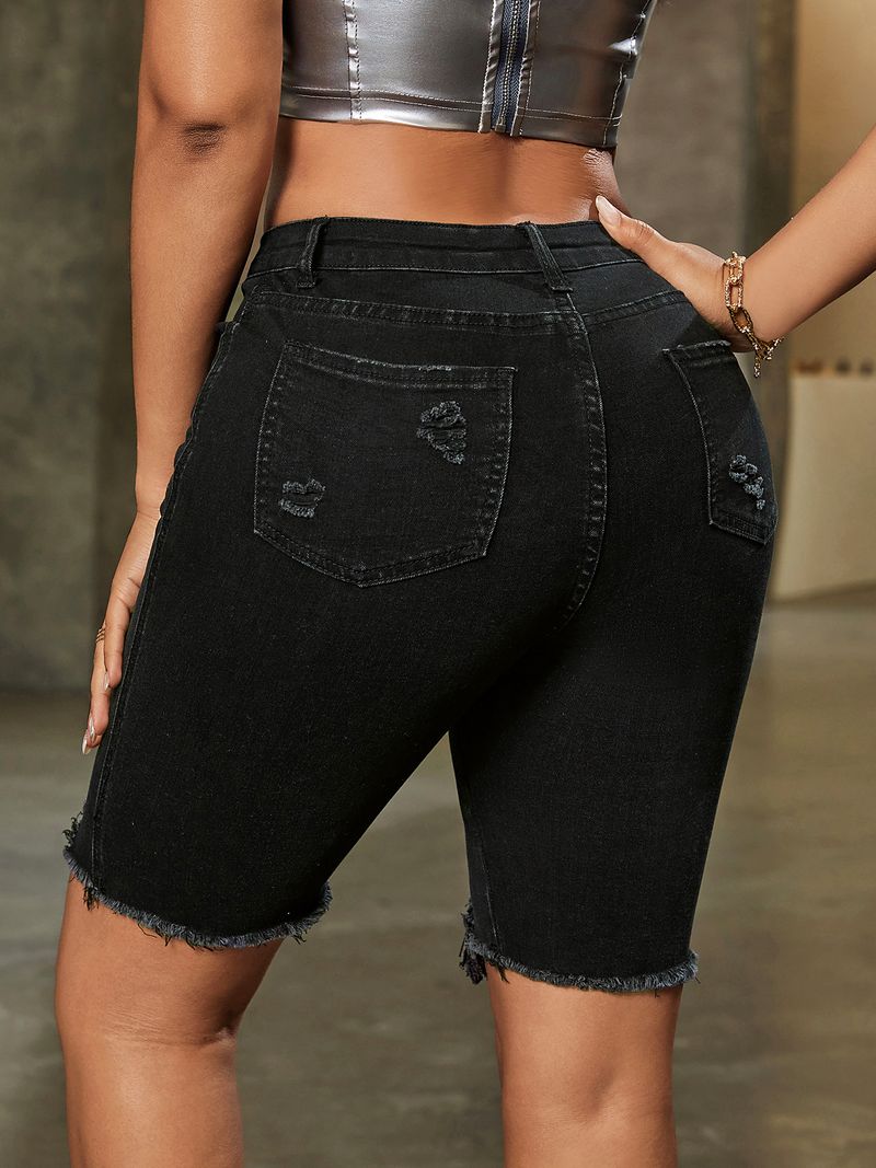 Women's Clothing Denim Shorts High Waist Comfortable Hot Pants Slim Fit Slimming Fashion Straight Casual Denim_voghion.com