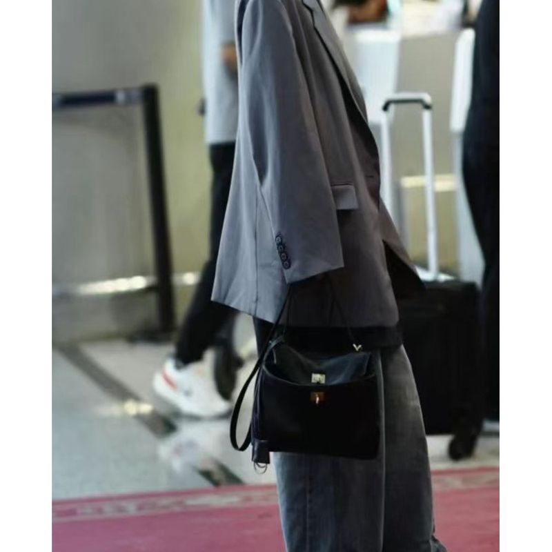 Borsa tote Rodeo, borsa da viaggio in pelle bovina di alta qualità, rilassata, minimalista e di grande capacità, borsa a tracolla_voghion.com
