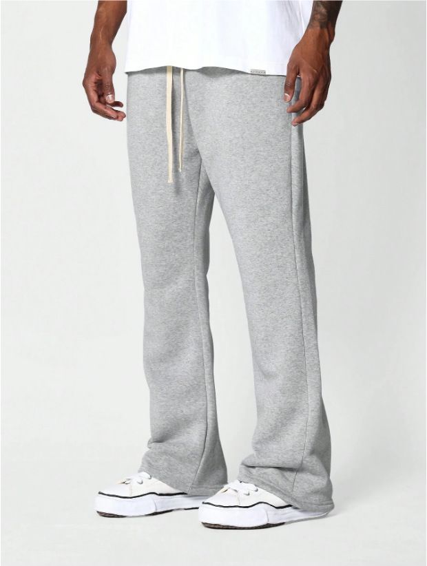 Herenkleding Wijde pijpen Broeken Joggingbroeken Losse sport Effen kleur Veelzijdige casual Joggingbroeken_voghion.com