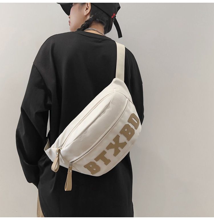 Frauen Männer Brust Taschen Nylon Schulter Crossbody für Telefon 2023 Koreanische Sport Taille Tasche Mode Student Hip Sack Fanny Pack_voghion.com