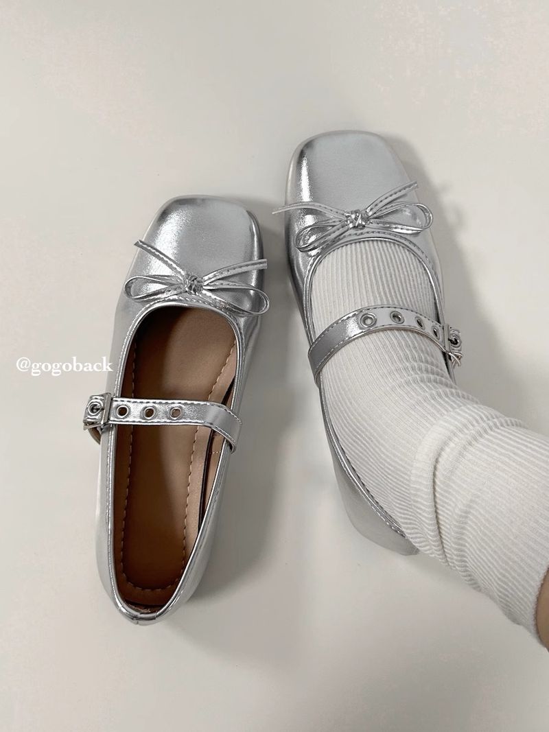 Lancui Niche Four-Color Versatile Ballet Style Soft Sole Comfortable Mary Jane Shallow Mouth Women's Leather Shoes_voghion.com