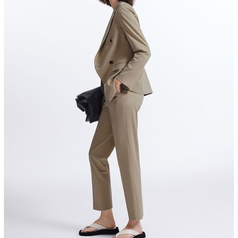 Giacche professionali da donna autunno e inverno 2025s 340, stile alla moda, doppiopetto, color cammello_voghion.com