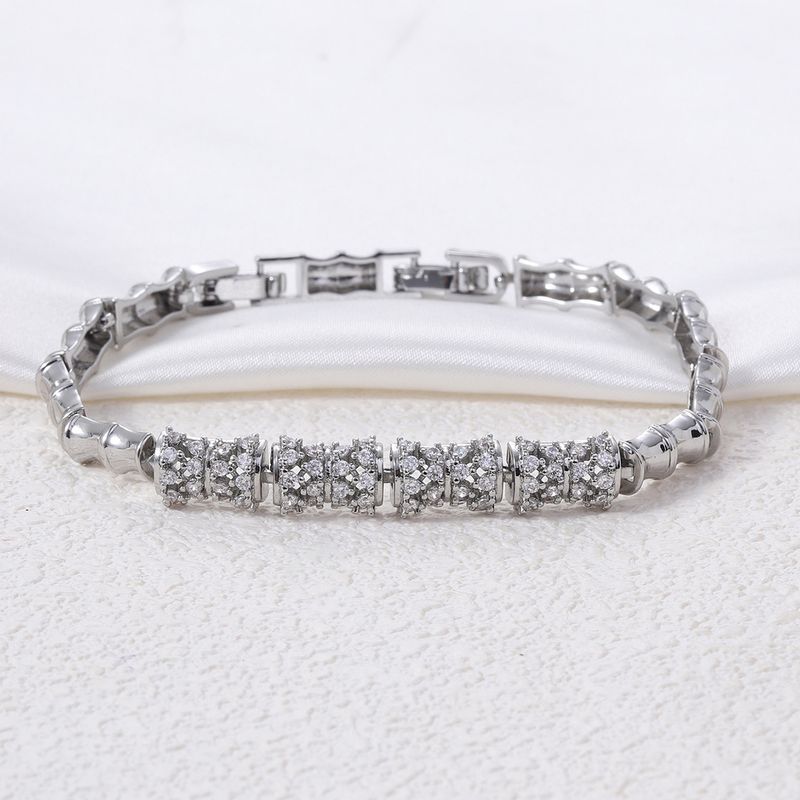 New Zircon Bamboo Bracelet Unisex Exquisite Full Diamond Inlaid Fashion Versatile Design_voghion.com