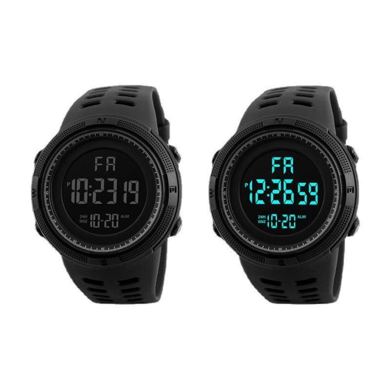 Internet Celebrity Style Student Men's Large Screen Sports Multi-Function Fashion Luminous Electronic Watch_voghion.com