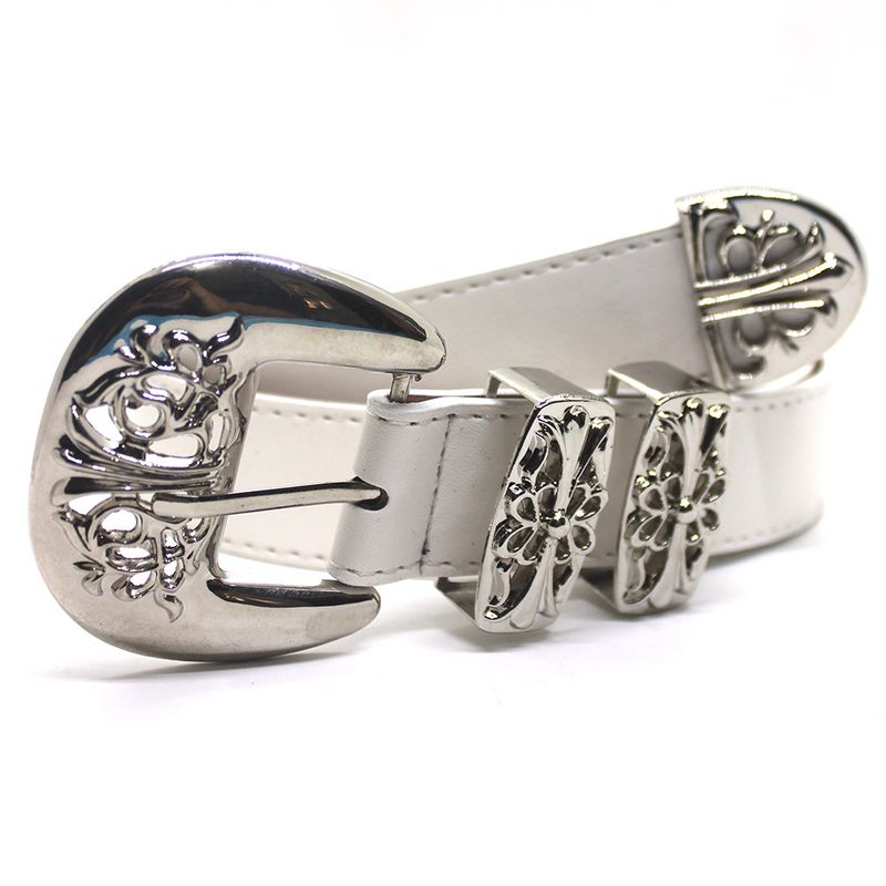 2024 Neuer Gürtel mit hohler, geschnitzter Kreuzschnalle, Instagram-populärer, vielseitiger dekorativer Rock-Hosengürtel für Damen_voghion.com