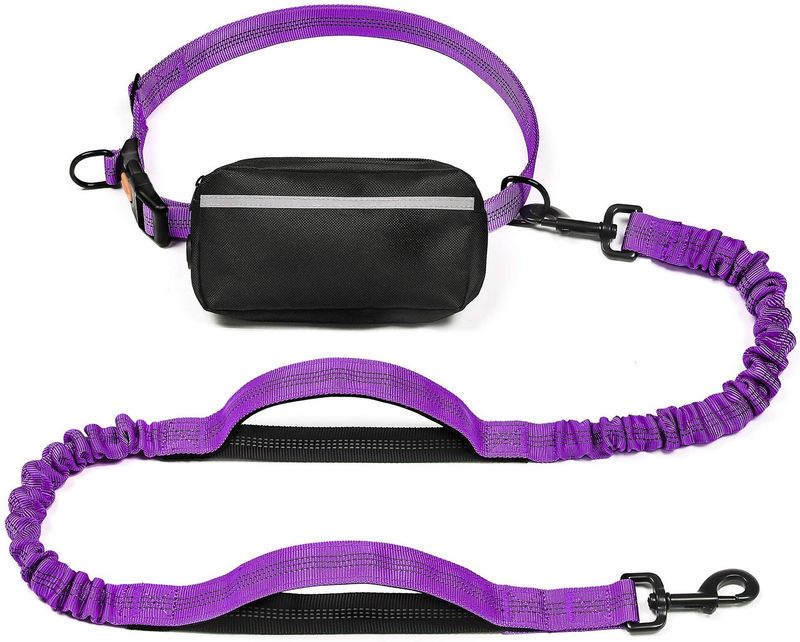Pet Supplies Multifunctional Running Waist Bag Reflective Pull Leash Elastic Dog Rope_voghion.com