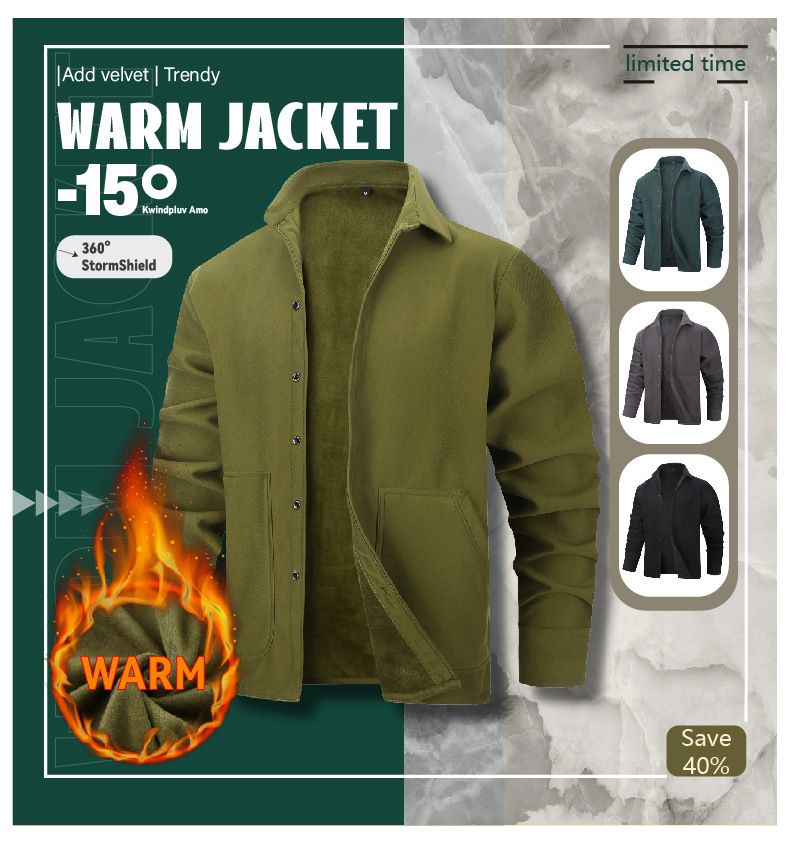 Camicia termica da uomo – Camicia in poliestere antipiega con design multitasche_voghion.com