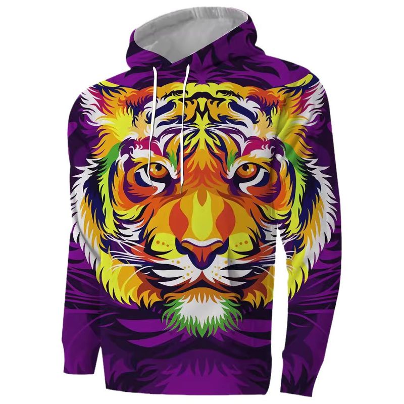 Sudadera con capucha de manga larga con estampado 3D para hombre para otoño e invierno._voghion.com