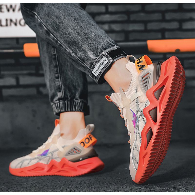 Grandi calzini da corsa traspiranti per la primavera 2024 nuovi casual con tessuto a mosca, scarpe da uomo alla moda_voghion.com