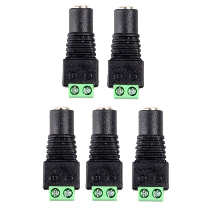12V DC Männlich Weiblich Stecker 2.1*5,5mm Kabel Anschlüsse Power Jacks Adapter Stecker Buchse Für LED Licht CCTV kamera_voghion.com