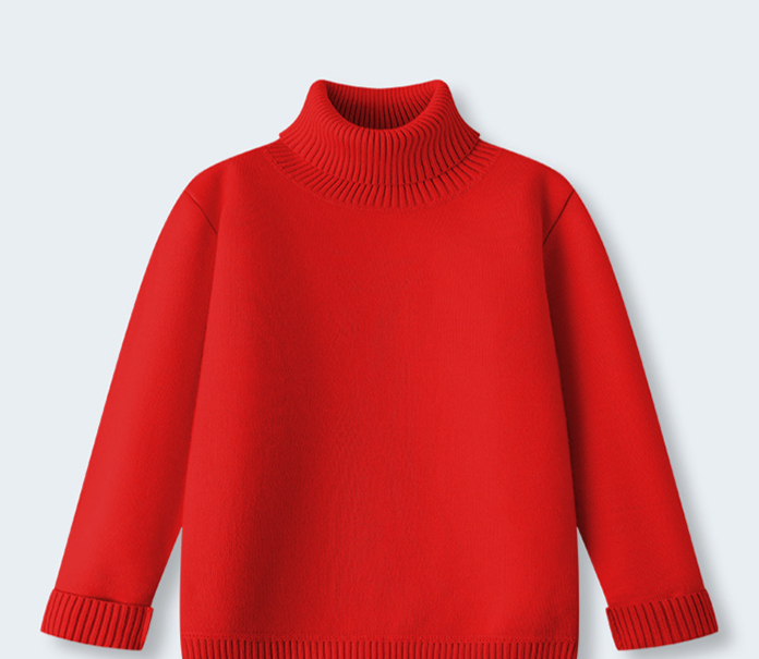 Ropa para niños Jersey de punto grueso para otoño/invierno con cuello alto para niños_voghion.com