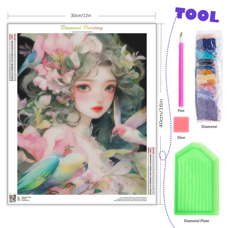 FotoCustom Diy Ronde Diamant Mooie Schoonheid Diamant Kunst Schilderij Kleine Vogel Mozaïek Handgemaakt Kunstwerk Gepersonaliseerd Cadeau_voghion.com