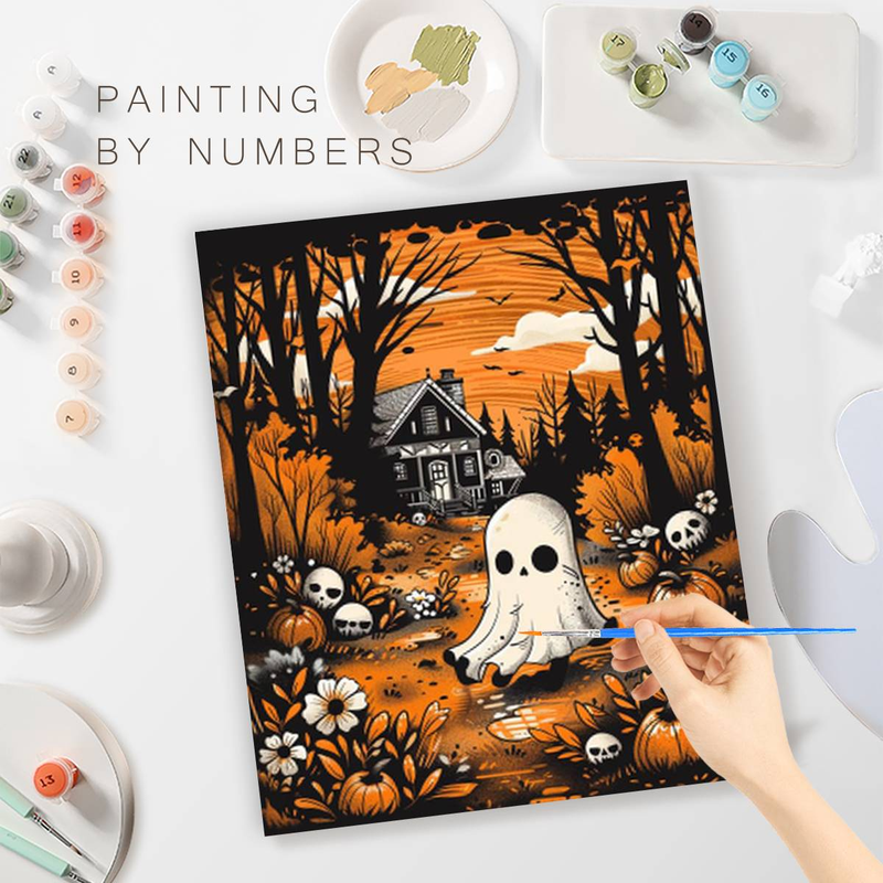 RUOPOTY Olieverf op nummer Kits Schilderijverf Halloweenfeest Schilderij Nummers Uniek cadeau_voghion.com