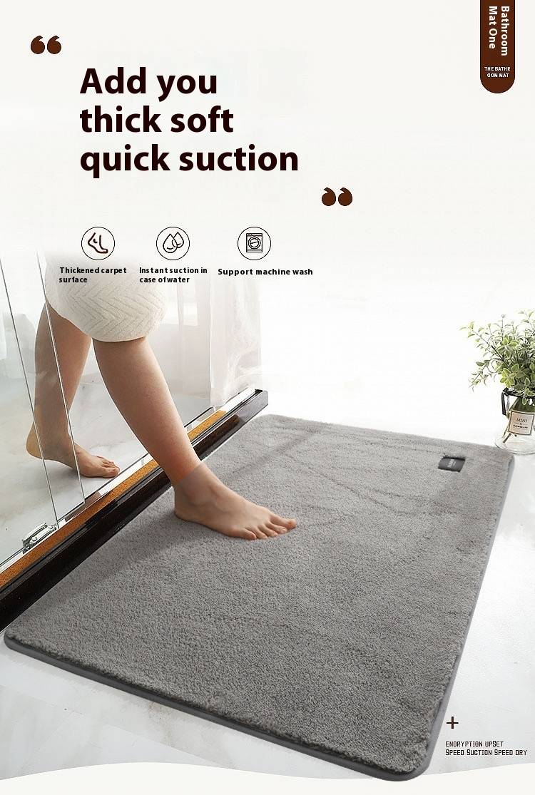 Superabsorberende badmat - Dikke antislip vloermat voor badkamer en entree, machinewasbaar_voghion.com