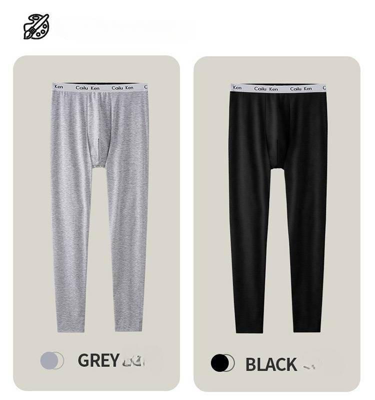 Leggings térmicas de algodão masculinas – Camada de base ultrarrespirável para invernos nórdicos (L-XXXL) – Ajuste elástico que absorve a umidade_voghion.com