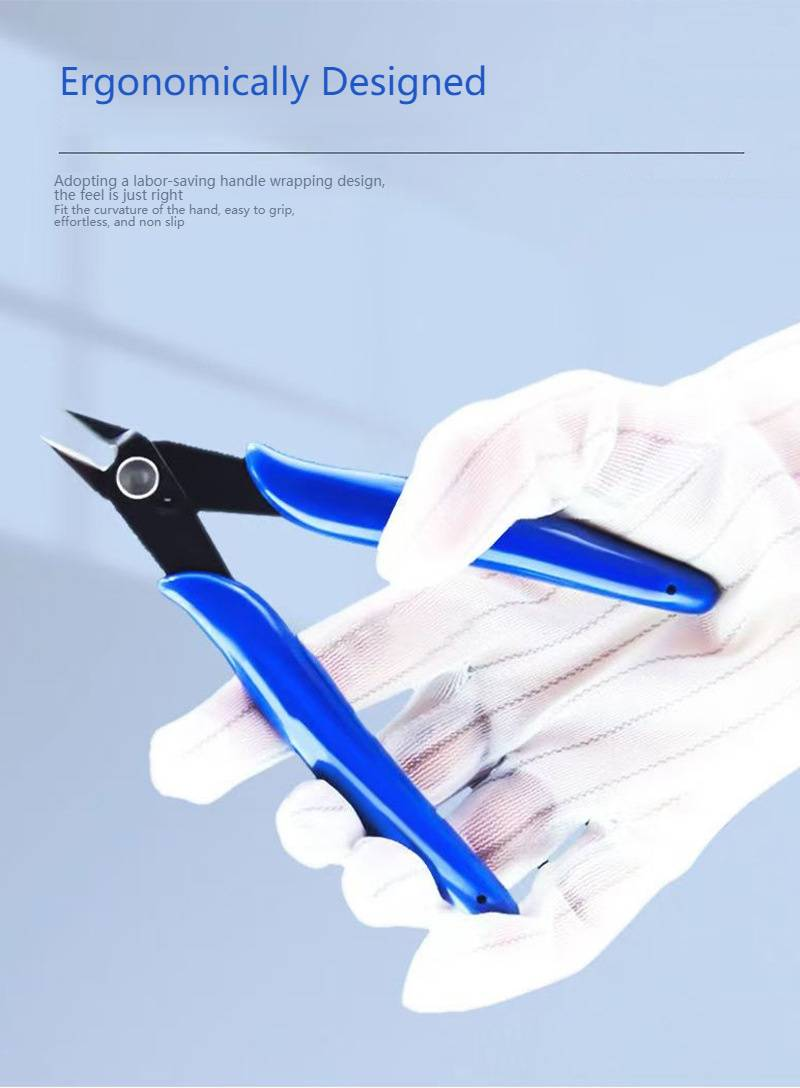 Pince coupante professionnelle en acier inoxydable pour l'électronique, le modélisme et l'artisanat - Pince coupante diagonale de précision avec lames en acier nickel-chrome._voghion.com