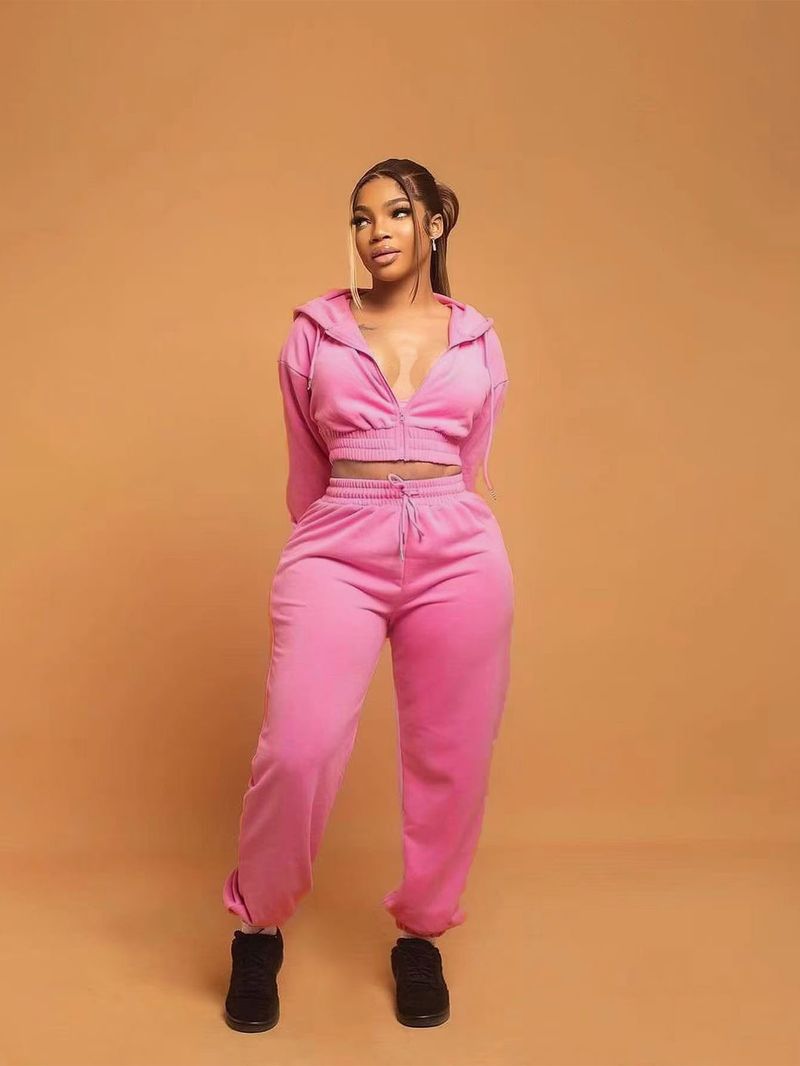 Maglione sportivo da donna, con cappuccio, a maniche lunghe, con cerniera, per il tempo libero_voghion.com