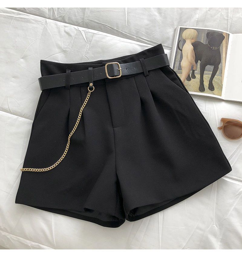 Damkläder Smal hög midja A Line Wide Leg Byxor Mångsidiga Casual Byxor_voghion.com