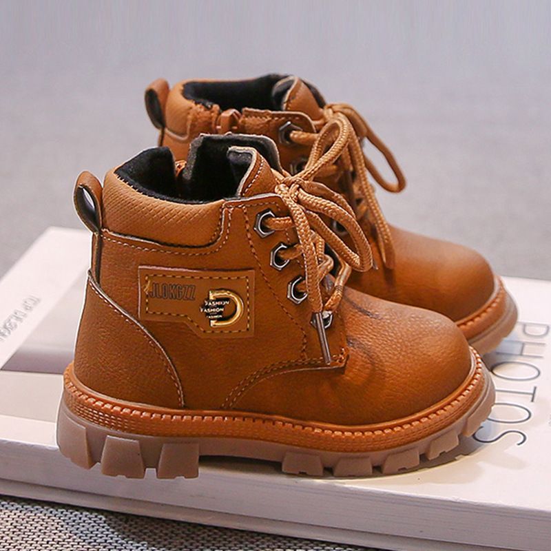 Chil's Baby Martin Neue Herbst Winter Mädchen Leder Britischen Stil Jungen Kurze Stiefel Für Kleinkinder Und Junge_voghion.com