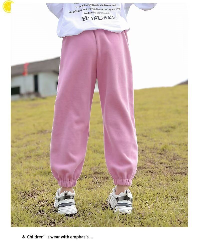 Moeder & Kinderen Kinderkleding meisjes broeken lente en herfst nieuwe herfstkleding grote kinderbroeken herfst meisjes sport casual broeken_voghion.com