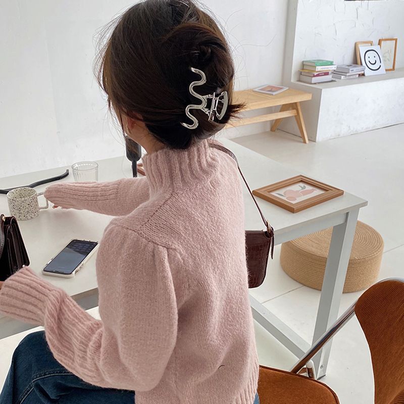 Design di nicchia coreano Senso Onda Metallo Grab Clip Quotidiano Tutto-partita Testa Posteriore Disco Forcina Capelli Afferrare Forcina Copricapo_voghion.com