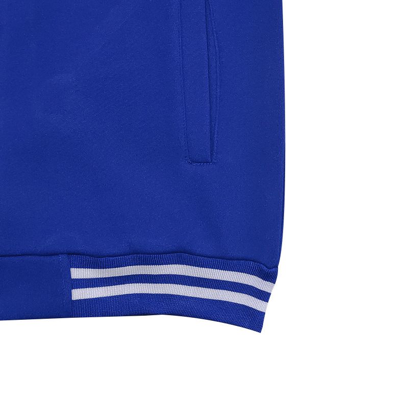 Autumn Winter American Style Stand Collar Baseball Jacket With Fleece Lined Pants Loose Fit Men's Sports Suit_voghion.com