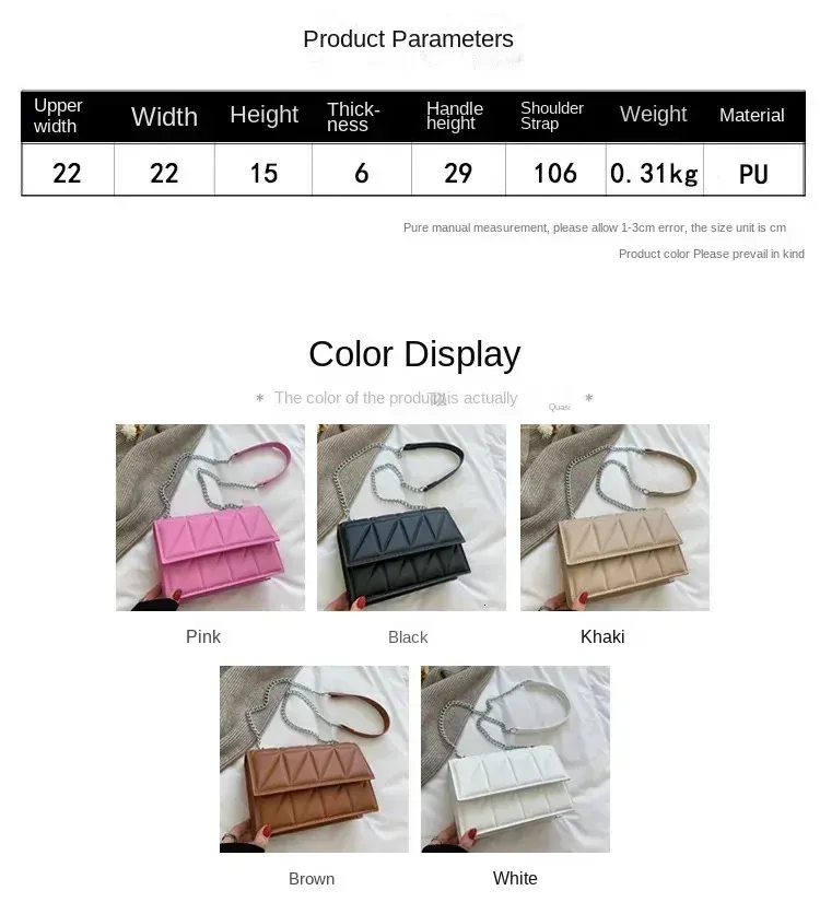 Borse a tracolla per donna alla moda, borsa a tracolla da donna, borsa a mano con manico in pelle PU, tracolla a catena Y250529l_voghion.com