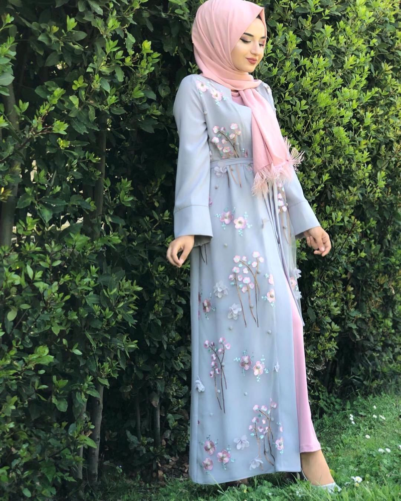 Dameskleding Modieuze dames driedimensionale geborduurde cardigan, elegante en elegante lange rok_voghion.com