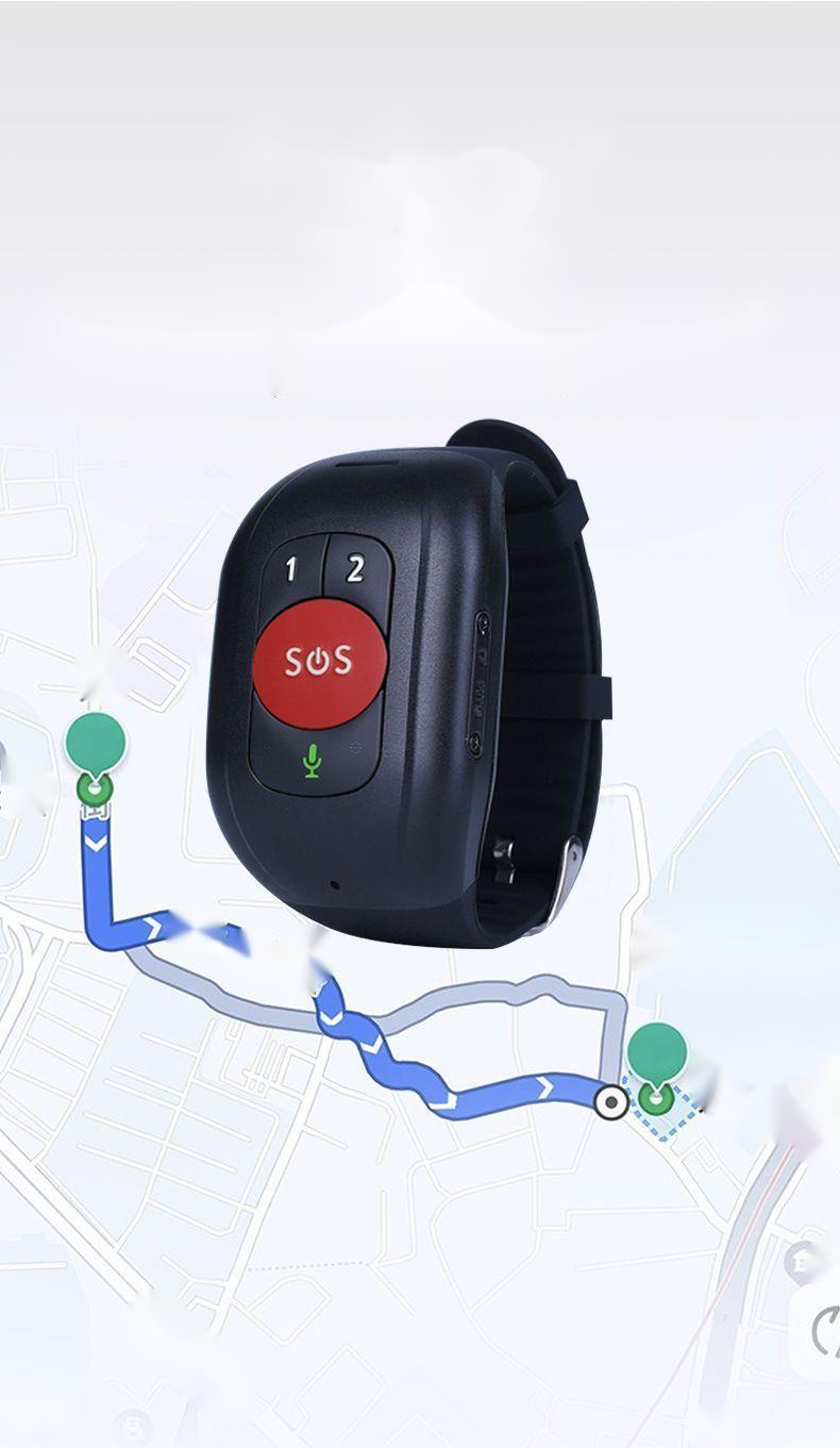 Yaşlı Acil Çağrı Bilekliği SOS Kayıp Önleyici Bulucu, Yaşlılara Özel Akıllı Telefon, Saat Alarmı_voghion.com